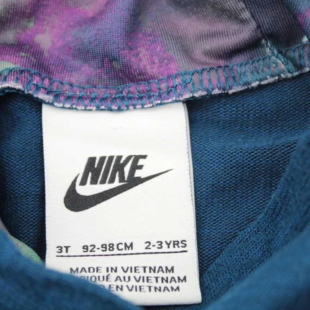 Nike Toddler Unisex Lightweight Knit Pullover Hoodie Sweater Size 3T Blue Swoosh